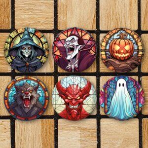 Halloween Fridge Magnets Set Of 6 Metal Magnets For Home Office Kitchen School